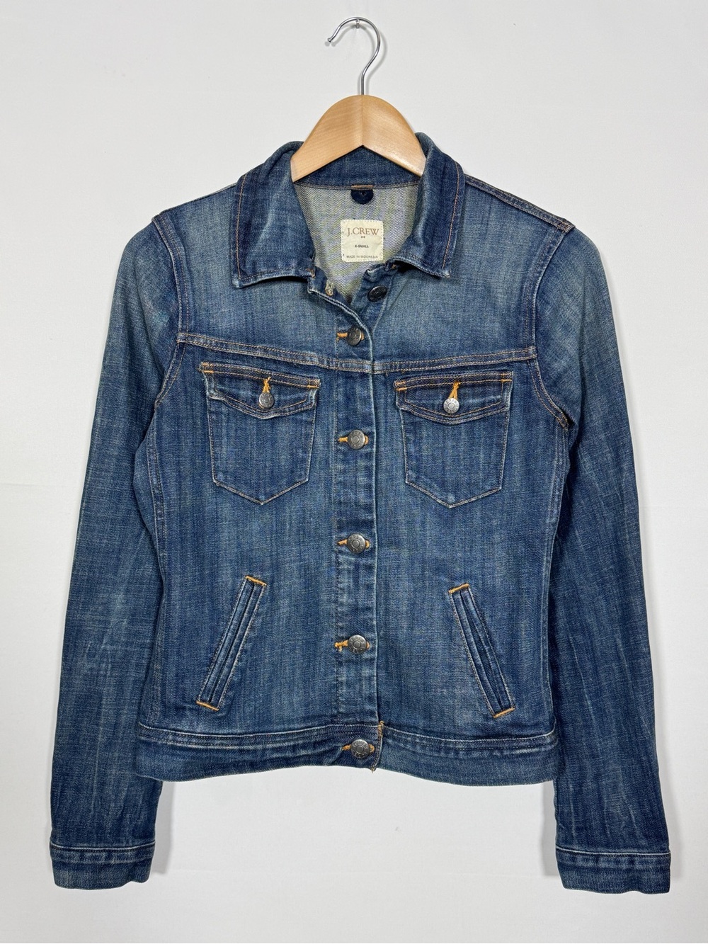 WJT27 {J. Crew} Navy Blue Denim Jean Jacket